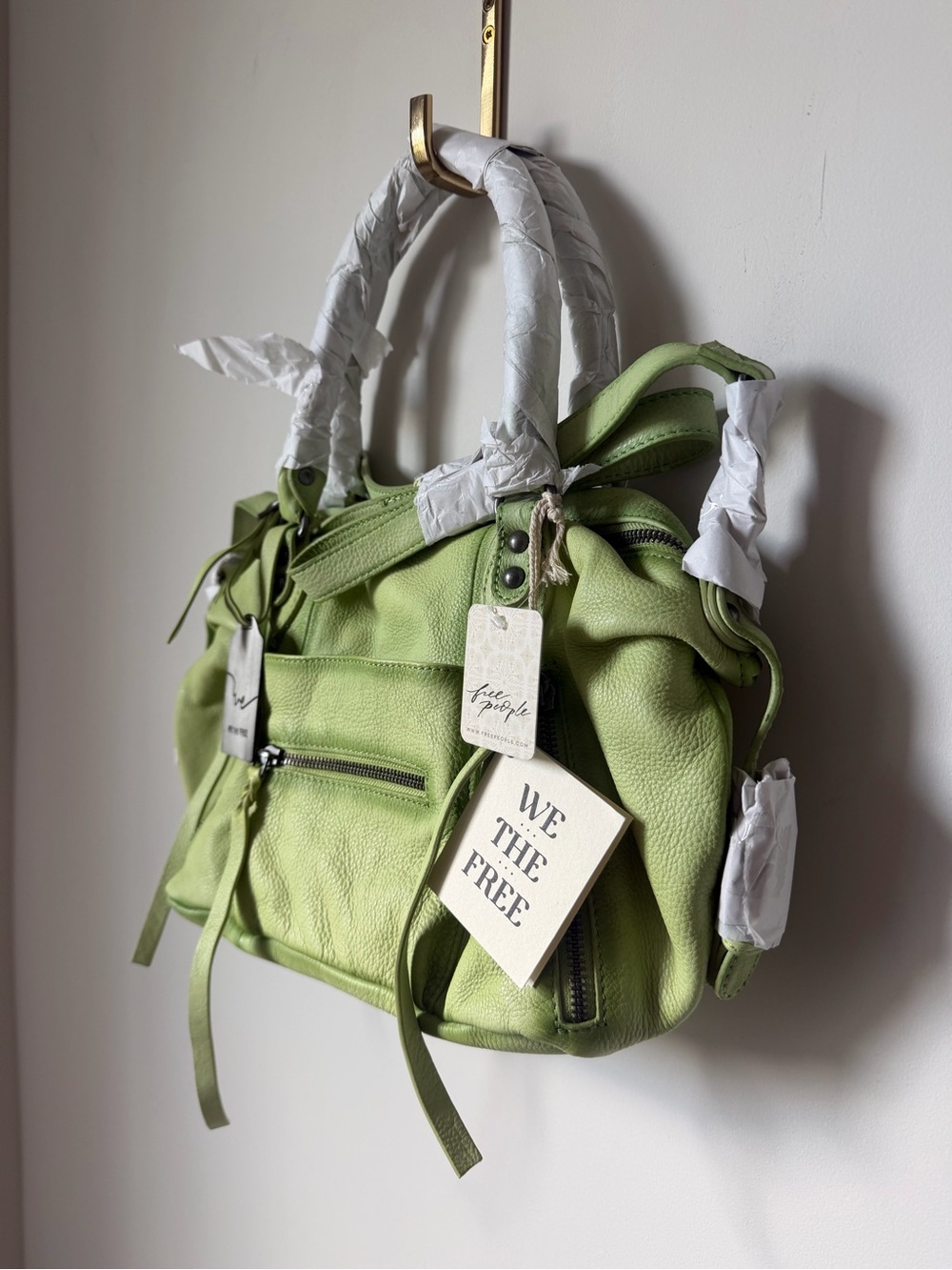 Free People matcha baby Emerson Leather Tote bag - Picture 3 of 7
